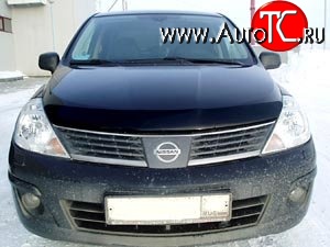 4 599 р. Дефлектор капота NovLine Nissan Tiida 1 хэтчбэк C11 дорестайлинг, Япония (2004-2007)  с доставкой в г. Воронеж
