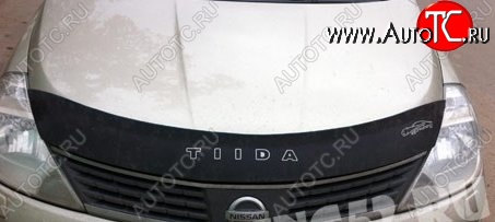 999 р. Дефлектор капота Russtal Nissan Tiida 1 хэтчбэк C11 дорестайлинг, Япония (2004-2007)  с доставкой в г. Воронеж