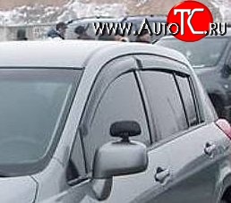 999 р. Комплект дефлекторов окон (ветровиков) 4 шт. (хетчбек) Russtal Nissan Tiida 1 хэтчбэк C11 дорестайлинг, Япония (2004-2007)  с доставкой в г. Воронеж