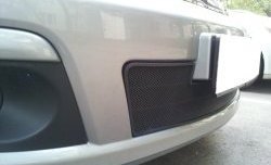 1 839 р. Сетка на бампер Russtal (черная) Nissan Tiida 1 седан C11 рестайлинг (2010-2014)  с доставкой в г. Воронеж. Увеличить фотографию 2