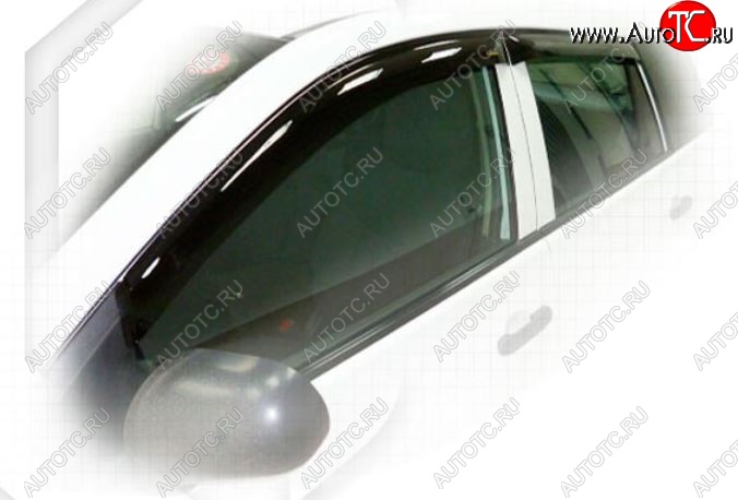 1 999 р. Дефлектора окон (JY12, NY12) CA-Plastic Nissan Wingroad 3 Y12 3-ое универсал (2005-2018) (Classic полупрозрачный, Без хром.молдинга, Крепление только на скотч)  с доставкой в г. Воронеж