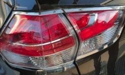 5 349 р. Накладки на фонари СТ Nissan X-trail 3 T32 рестайлинг (2017-2022) (Неокрашенные)  с доставкой в г. Воронеж. Увеличить фотографию 2