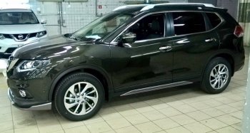 7 949 р. Пластиковые порожки АвтоКрат Nissan X-trail 3 T32 рестайлинг (2017-2022) (Неокрашенные)  с доставкой в г. Воронеж. Увеличить фотографию 3