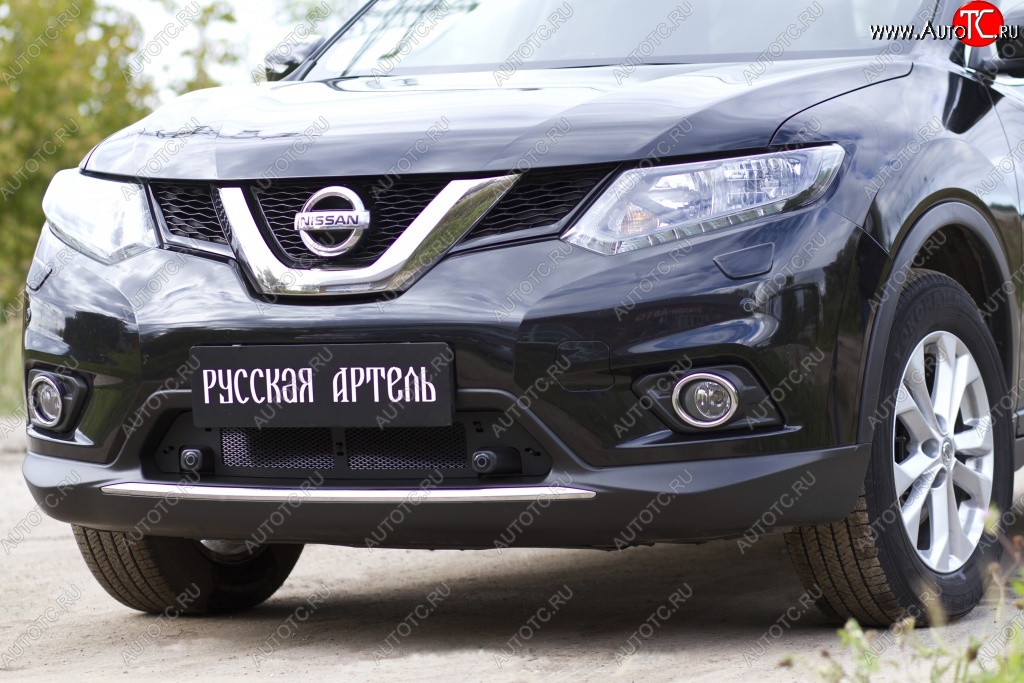 1 799 р. Защитная сетка решетки переднего бампера РА Nissan X-trail 3 T32 рестайлинг (2017-2022)  с доставкой в г. Воронеж