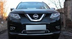 1 569 р. Сетка (под парктроник) на бампер Russtal (хром) Nissan X-trail 3 T32 рестайлинг (2017-2022)  с доставкой в г. Воронеж. Увеличить фотографию 2