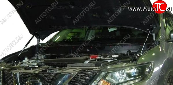 2 199 р. Газовые упоры капота Berkut Nissan X-trail 3 T32 рестайлинг (2017-2022)  с доставкой в г. Воронеж