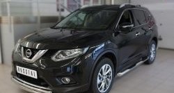 16 599 р. Защита переднего бампера (2 трубыØ63 и 42 мм, нержавейка) SLITKOFF  Nissan X-trail  3 T32 (2013-2018) дорестайлинг  с доставкой в г. Воронеж. Увеличить фотографию 4