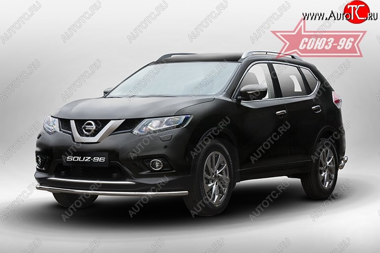 9 699 р. Защита переднего бампера одинарная Souz-96 (d42) Nissan X-trail 3 T32 дорестайлинг (2013-2018)  с доставкой в г. Воронеж