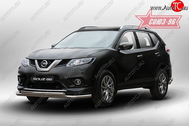 16 399 р. Защита переднего бампера двойная Souz-96 (d60/75х42).  Nissan X-trail  3 T32 (2013-2018) дорестайлинг  с доставкой в г. Воронеж
