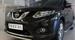 14 849 р. Защита переднего бампера (Ø42 мм волна, нержавейка) SLITKOFF  Nissan X-trail  3 T32 (2013-2018) дорестайлинг  с доставкой в г. Воронеж. Увеличить фотографию 2