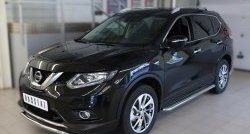 14 849 р. Защита переднего бампера (Ø42 мм волна, нержавейка) SLITKOFF  Nissan X-trail  3 T32 (2013-2018) дорестайлинг  с доставкой в г. Воронеж. Увеличить фотографию 4