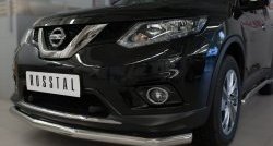 14 499 р. Одинарная защита переднего бампера диаметром 63 мм SLITKOFF  Nissan X-trail  3 T32 (2013-2018) дорестайлинг  с доставкой в г. Воронеж. Увеличить фотографию 2
