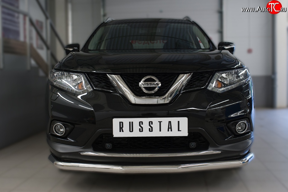 14 499 р. Одинарная защита переднего бампера диаметром 63 мм SLITKOFF  Nissan X-trail  3 T32 (2013-2018) дорестайлинг  с доставкой в г. Воронеж