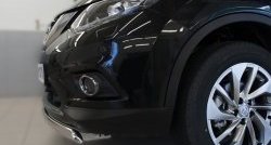 11 249 р. Защита переднего бампера (Ø75х42 мм, нержавейка) Russtal Nissan X-trail 3 T32 дорестайлинг (2013-2018)  с доставкой в г. Воронеж. Увеличить фотографию 3