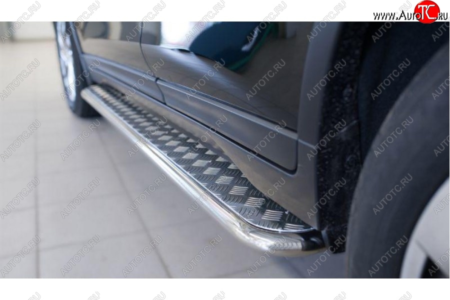 22 999 р. Защита порогов из круглой трубы диаметром 42 мм SLITKOFF v2  Nissan X-trail  3 T32 (2017-2022) рестайлинг  с доставкой в г. Воронеж