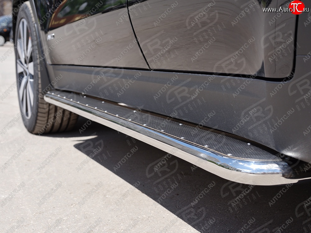 35 549 р. Защита порогов из круглой трубы диаметром 42 мм SLITKOFF v3  Nissan X-trail  3 T32 (2017-2022) рестайлинг  с доставкой в г. Воронеж
