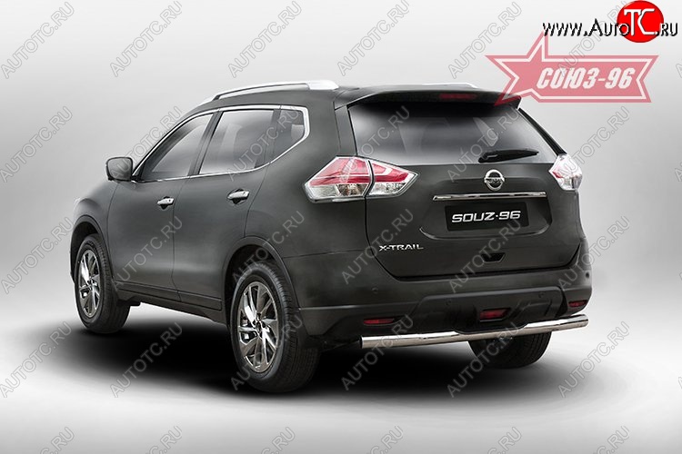 13 769 р. Защита заднего бампера с проступью Souz-96 (d76) Nissan X-trail 3 T32 рестайлинг (2017-2022)  с доставкой в г. Воронеж