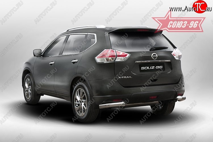 13 229 р. Защита заднего бампера из боковых уголков Souz-96 (d76) Nissan X-trail 3 T32 рестайлинг (2017-2022)  с доставкой в г. Воронеж