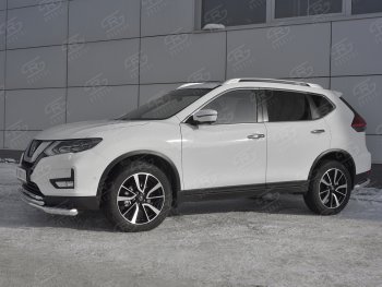17 949 р. Защита переднего бампера (Ø63 и 42 мм)  Nissan X-trail  3 T32 (2013-2018) дорестайлинг  с доставкой в г. Воронеж. Увеличить фотографию 2