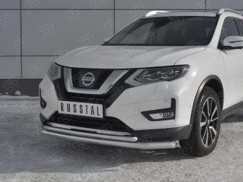 17 949 р. Защита переднего бампера (Ø63 и 42 мм)  Nissan X-trail  3 T32 (2013-2018) дорестайлинг  с доставкой в г. Воронеж. Увеличить фотографию 4
