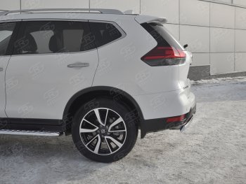 11 549 р. Защита заднего бампера (Ø75x42 мм, нержавейка) Russtal Nissan X-trail 3 T32 рестайлинг (2017-2022)  с доставкой в г. Воронеж. Увеличить фотографию 3