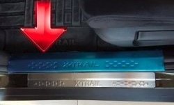 8 599 р. Накладки на порожки автомобиля CT v1 Nissan X-trail 3 T32 рестайлинг (2017-2022)  с доставкой в г. Воронеж. Увеличить фотографию 2