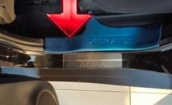 8 599 р. Накладки на порожки автомобиля CT v1 Nissan X-trail 3 T32 рестайлинг (2017-2022)  с доставкой в г. Воронеж. Увеличить фотографию 3