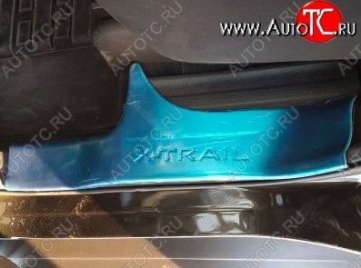8 599 р. Накладки на порожки автомобиля CT v1 Nissan X-trail 3 T32 рестайлинг (2017-2022)  с доставкой в г. Воронеж