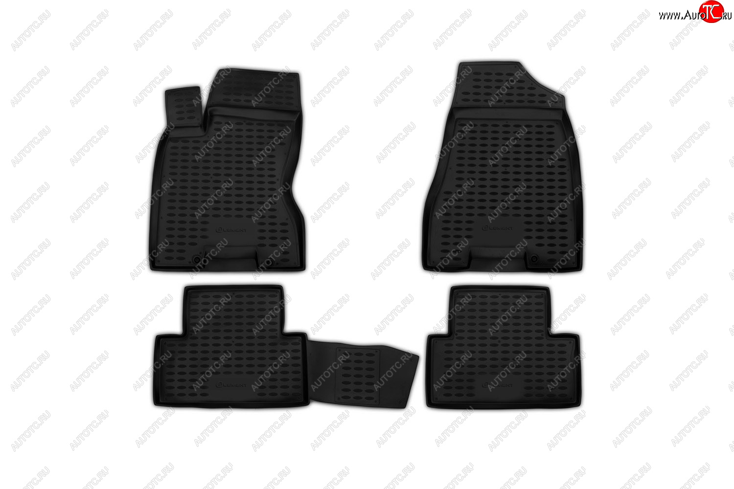 7 599 р. Комплект ковриков салона Element (полиуретан)  Nissan X-trail  2 T31 (2007-2015) дорестайлинг, рестайлинг (Серые)  с доставкой в г. Воронеж