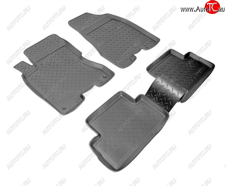 2 199 р. Комплект салонных ковриков Norplast Unidec  Nissan X-trail  2 T31 (2007-2015) дорестайлинг, рестайлинг (Цвет: черный)  с доставкой в г. Воронеж