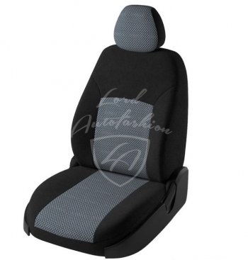 5 899 р. Чехлы для сидений Lord Autofashion Дублин (жаккард)  Nissan X-trail  2 T31 (2007-2015) дорестайлинг, рестайлинг (Черный, вставка Стежок серый)  с доставкой в г. Воронеж. Увеличить фотографию 2