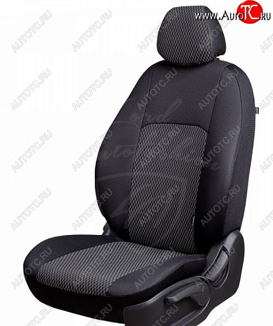 7 849 р. Чехлы для сидений Lord Autofashion Дублин (жаккард)  Nissan X-trail  2 T31 (2007-2015) дорестайлинг, рестайлинг (Черный, вставка Прямоугольник черный)  с доставкой в г. Воронеж