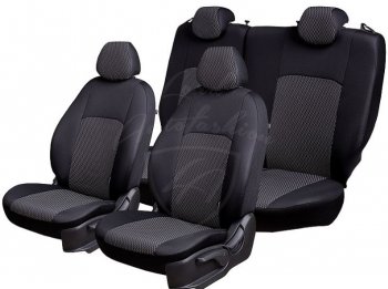 7 849 р. Чехлы для сидений Lord Autofashion Дублин (жаккард)  Nissan X-trail  2 T31 (2007-2015) дорестайлинг, рестайлинг (Черный, вставка Прямоугольник черный)  с доставкой в г. Воронеж. Увеличить фотографию 2