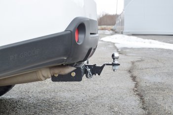 18 429 р. Фаркоп Petroil Tuning (съемный квадрат) Nissan X-trail 2 T31 дорестайлинг (2007-2011)  с доставкой в г. Воронеж. Увеличить фотографию 3