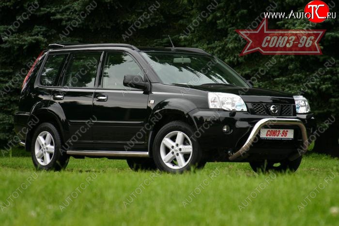 18 224 р. Защита переднего бампера Souz-96 (d76)  Nissan X-trail  1 T30 (2000-2003) дорестайлинг  с доставкой в г. Воронеж