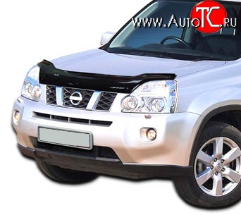 3 299 р. Дефлектор капота NovLine Nissan X-trail 2 T31 дорестайлинг (2007-2011)  с доставкой в г. Воронеж