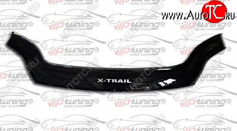 999 р. Дефлектор капота Russtal (короткий) Nissan X-trail 2 T31 дорестайлинг (2007-2011)  с доставкой в г. Воронеж