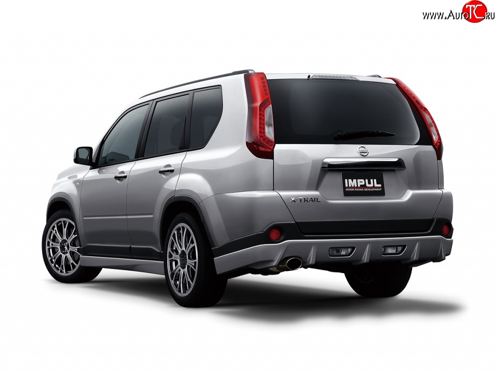 29 549 р. Накладка на задний бампер Impul Nissan X-trail 2 T31 дорестайлинг (2007-2011) (Неокрашенная)  с доставкой в г. Воронеж