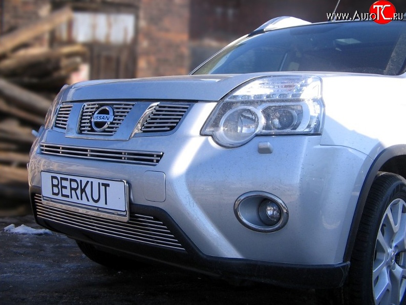 6 999 р. Декоративная вставка воздухозаборника Berkut Nissan X-trail 2 T31 рестайлинг (2010-2015)  с доставкой в г. Воронеж