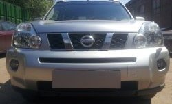 1 229 р. Сетка верхнего воздухозаборника переднего бампера Russtal  Nissan X-trail  2 T31 (2007-2011) дорестайлинг (черная)  с доставкой в г. Воронеж. Увеличить фотографию 1