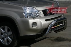 Защита переднего бампера Souz-96 (d76) Nissan X-trail  2 T31 (2007-2011) дорестайлинг