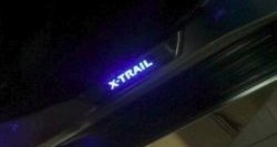 5 349 р. Накладки на порожки автомобиля СТ Nissan X-trail 2 T31 дорестайлинг (2007-2011)  с доставкой в г. Воронеж. Увеличить фотографию 2