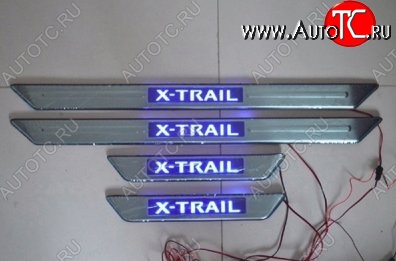 5 349 р. Накладки на порожки автомобиля СТ Nissan X-trail 2 T31 дорестайлинг (2007-2011)  с доставкой в г. Воронеж