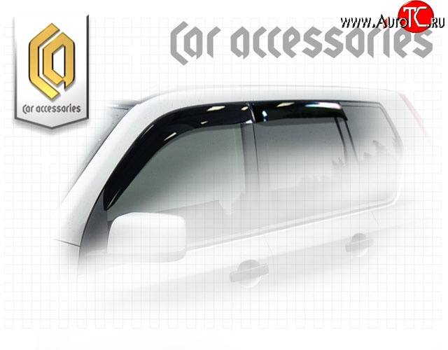 2 199 р. Комплект дефлекторов окон CA Plastic Nissan X-trail 2 T31 рестайлинг (2010-2015) (Classic полупрозрачный, Без хром.молдинга, Крепление скотч)  с доставкой в г. Воронеж