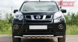 21 059 р. Защита переднего бампера двойная с профилем Souz-96 (d60/60).  Nissan X-trail  2 T31 (2010-2015) рестайлинг  с доставкой в г. Воронеж. Увеличить фотографию 2