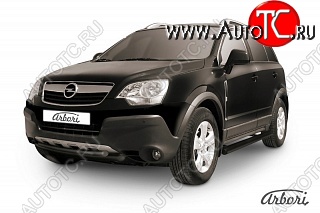 7 703 р. Защита переднего бампера Arbori (черная, 2 трубы d57 и 57 mm) Opel Antara (2006-2010)  с доставкой в г. Воронеж