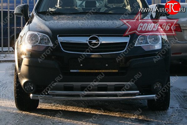 15 299 р. Защита переднего бампера двойная Souz-96 (d460/42)  Opel Antara (2006-2010)  с доставкой в г. Воронеж