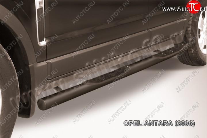 12 399 р. Защита порогов Slitkoff Opel Antara (2006-2010) (Цвет: серебристый)  с доставкой в г. Воронеж