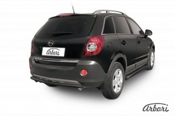 Защита заднего бампера Arbori (черная, 1 труба d57 mm). Opel Antara (2006-2010)