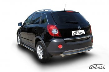 9 809 р. Защита заднего бампера Arbori (нержавейка, 1 труба d57 mm).  Opel Antara (2006-2010)  с доставкой в г. Воронеж. Увеличить фотографию 2